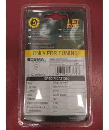 Żarówka 12v Bosma PLATE 16x LED SMD5050 2SZT